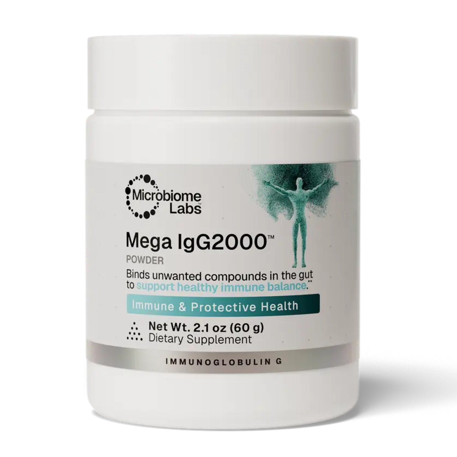 Microbiome Labs, Mega IgG2000 Powder, 60 g Powder UPC 787790294856 | Hilife Vitamins